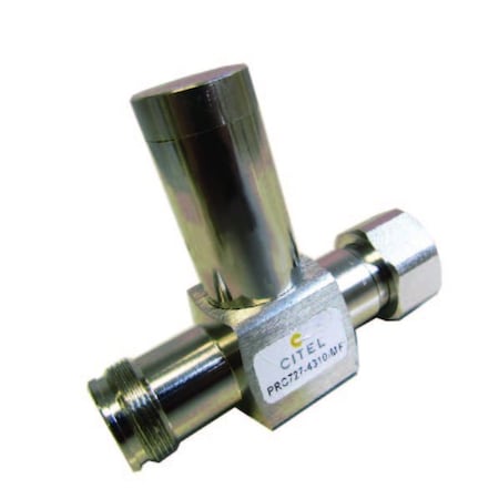 Citel Quarter Wave Stub, 690-2700 Mhz, 50 Ohm, 25Ka, 1500W, 4310 Male-Female Connector PRC727-4310/MF